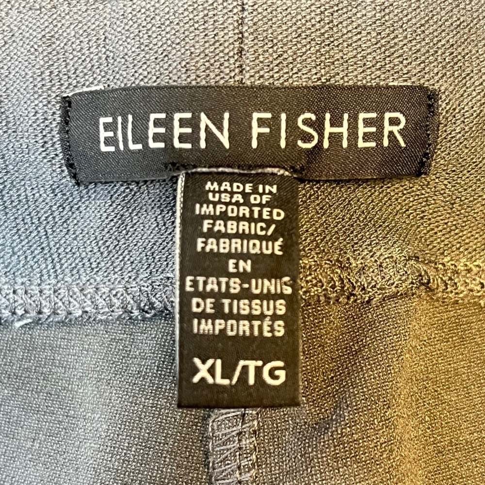 Eileen Fisher Women's Gray Viscose Blend Knit Pull On Cropped Pants Trousers XL - Picture 3 of 4